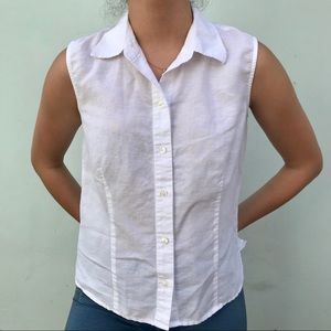 Bass Linen and Cotton sleeveless shirt